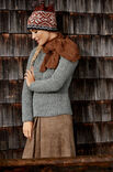 Lana Grossa MÜTZE MIT JACQUARDMUSTER UND STREIFEN AM Alpaca