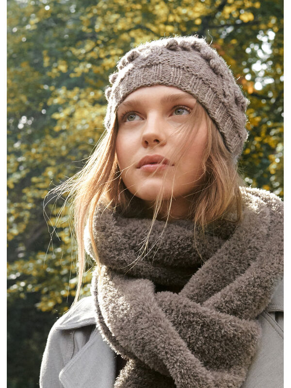 Lana Grossa MÜTZE MIT NOPPEN Alta Moda Alpaca
