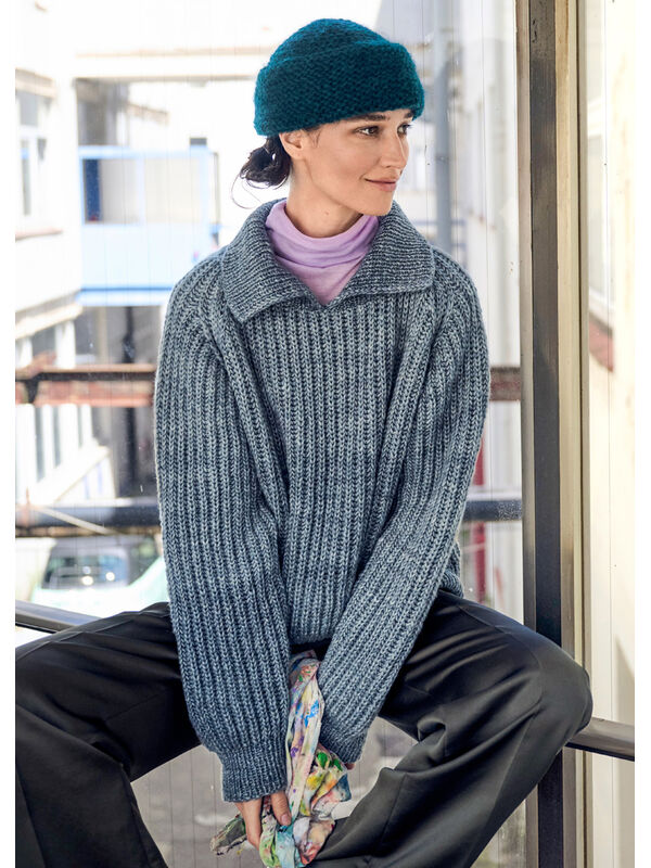 Lana Grossa PULLOVER IM PATENTMUSTER Brigitte No. 2 Vintage