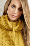 Lana Grossa PONCHO MIT KORDELDURCHZUG BINGO Melange (GOTS)