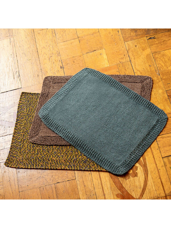 Lana Grossa TISCHSET GLATT RECHTS MIT RIPPENBLENDE Linarte