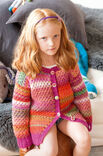 Lana Grossa JACKE IM HEBEMASCHENMUSTER Cinque Multi/Cool Wool Big