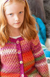 Lana Grossa JACKE IM HEBEMASCHENMUSTER Cinque Multi/Cool Wool Big
