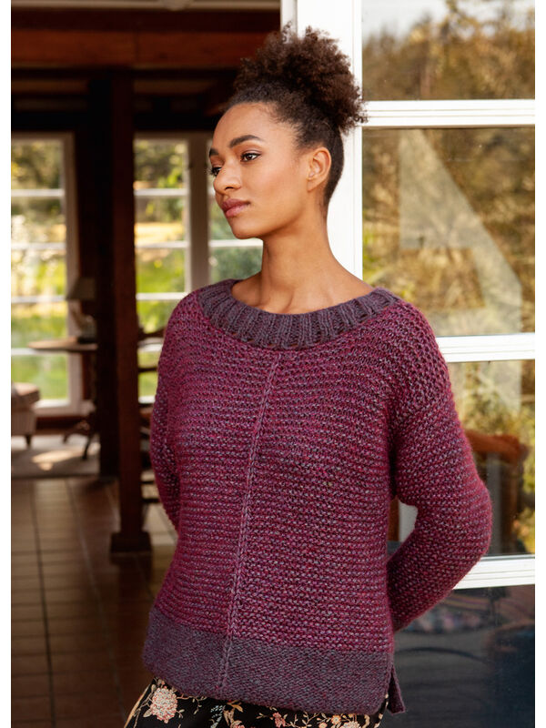 Lana Grossa PULLI KRAUS RECHTS MIT GLATT-LINKS-BLENDEN Insieme/Cool Air