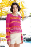 Lana Grossa PULLI MIT FALLMASCHENMUSTER 365 Cashmere/Silkhair Print