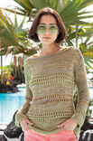 Lana Grossa PULLI MIT HEBEMASCHEN- UND LOCHMUSTER Pappagallo/Linarte