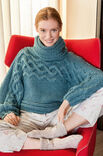 Lana Grossa KIMONOPULLI GLATT LINKS MIT RAUTENMUSTER Lala Berlin Chunky