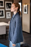Lana Grossa CARDIGAN MIT ZOPFSTREIFEN UND SCHALKRAGEN Mary‘s Tweed