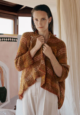 CARDIGAN IM HEBEMASCHENMUSTER Ecopuno & Silkhair von Lana Grossa