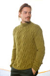Lana Grossa HERRENPULLI MIT ZOPFMUSTER Alpaca Peru 100