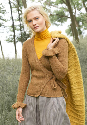WICKELJACKE MIT ÄRMELVOLANTS Alta Moda Alpaca von Lana Grossa