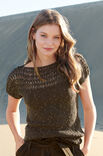 Lana Grossa TOP MIT FALLMASCHENPASSE Bottone