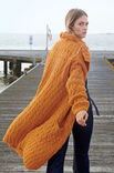 Lana Grossa MANTEL IM ZOPFMUSTER MIT TASCHEN Cool Air