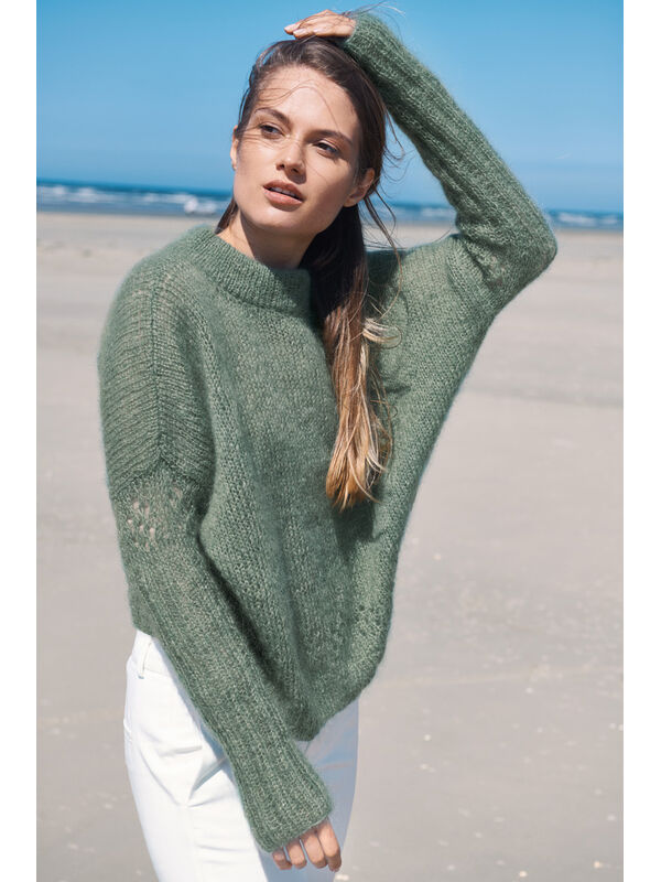 Lana Grossa PULLI MIT LOCHMUSTERBORDÜREN Silkhair/Silkhair Lusso