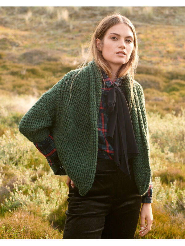 Lana Grossa JACKE IM WICKELMASCHENMUSTER Alta Moda Cashmere 16