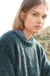 Lana Grossa PULLI GLATT RECHTS MIT ARANMUSTER IN DEN ÄRMELN Lala Berlin Fluffy/Alta Moda Alpaca