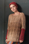 Lana Grossa T-PULLI IM RECHTS-LINKS-STRUKTURMUSTER Benessere/Silkhair Print