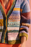 Lana Grossa JACKE GLATT RECHTS MIT LOCHMUSTERSTREIFEN Fresco