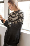Lana Grossa PULLI MIT RUNDPASSE IM JACQUARDMUSTER Tre Seta
