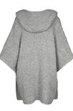 Lana Grossa KAPUZENPONCHO GLATT RECHTS MIT HEBEMASCHENBLENDEN Lala Berlin Lovely Cotton