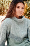 Lana Grossa T-PULLI MIT EINSTRICKMUSTER Benessere, Lala Berlin Furry & Lala Berlin Harmony