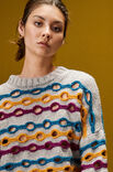Lana Grossa PULLI MIT QUERRIPPEN-LOCHMUSTER Alta Moda Cashmere 16