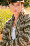 Lana Grossa CARDIGAN IM GESTREIFTEN RIPPENMUSTER Lala Berlin Harmony, Benessere Tweed, Lala Berlin Lovely Cotton Inserto