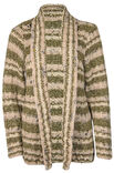 Lana Grossa CARDIGAN IM GESTREIFTEN RIPPENMUSTER Lala Berlin Harmony, Benessere Tweed, Lala Berlin Lovely Cotton Inserto