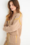 Lana Grossa CARDIGAN GLATT RECHTS MIT AUFGEHÄKELTEN KETTMASCHEN Lala Berlin Lovely Cotton