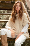 Lana Grossa PONCHO-PULLI IM ZOPF-RIPPENMUSTER Sara