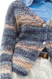 Lana Grossa CARDIGAN GLATT RECHTS MIT HOHEM RIPPENBUND Lala Berlin Stripy