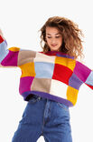 Lana Grossa PULLOVER IN BUNTEN QUADRATEN Landlust Alpaka Merino 100