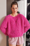 Lana Grossa PULLOVER GLATT RECHTS MIT RAUTEN Per Fortuna