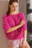Lana Grossa PULLOVER GLATT RECHTS MIT RAUTEN Per Fortuna