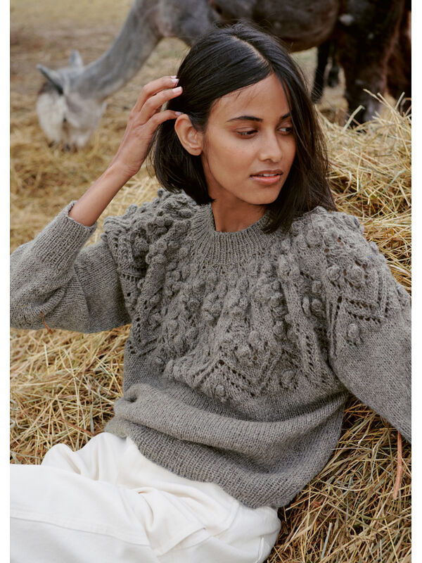 Lana Grossa PULLOVER TOP DOWN Natural Alpaca Classico