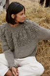 Lana Grossa PULLOVER TOP DOWN Natural Alpaca Classico