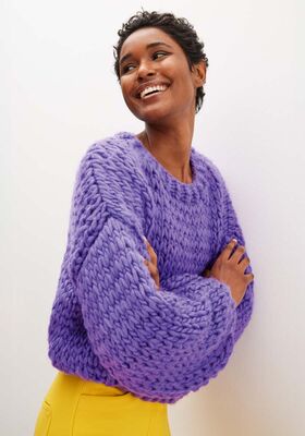 PULLOVER IM FALLMASCHENMUSTER Confetti von Lana Grossa
