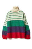 Lana Grossa STREIFENPULLOVER GLATT RECHTS MIT GLATT-LINKSSTREIFEN Ecopuno