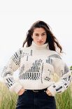 Lana Grossa PULLOVER IM MUSTERMIX MIT STICKEREI Ecopuno Chunky & Cool Merino Big