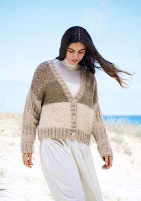 JACKE IM MATERIAL- UND MUSTERMIX Avio & Basta & Lucida & Ecopuno Chunky von Lana Grossa