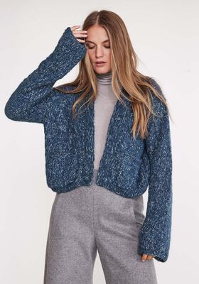 CARDIGAN Alpaca Air II & Glamour von Lana Grossa