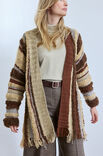 Lana Grossa QUER GESTRICKTER CARDIGAN Orsetto Mouliné, Orsetto & Baco Bamboo