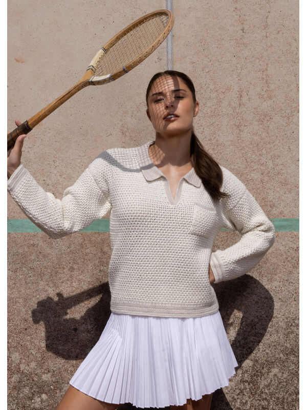 FILATI Studio HÄKELPULLI MIT POLOKRAGEN Landlust Alpaka Merino 160