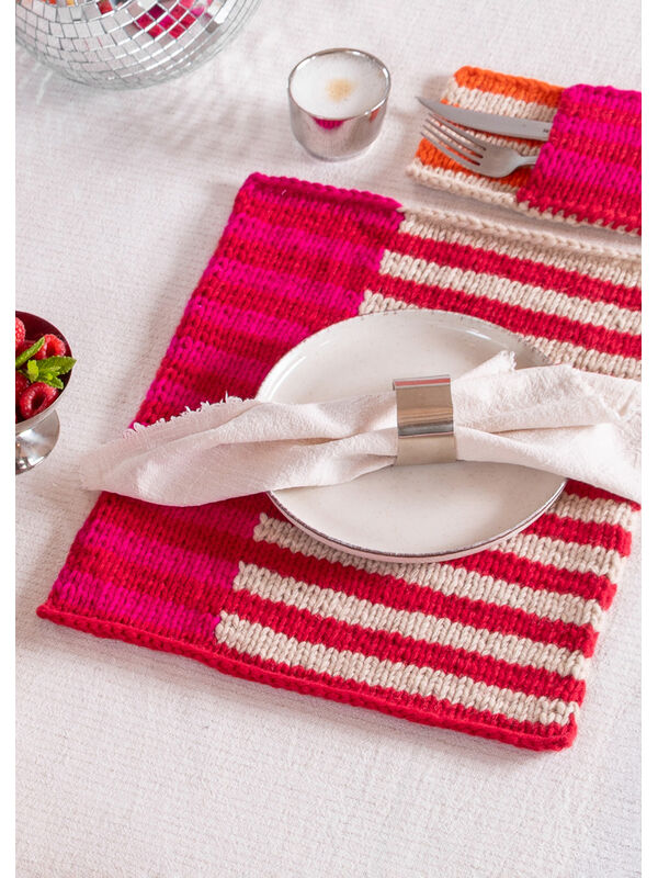 FILATI Studio TISCHSET 3-farbig Merino Cardato