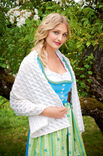 Lana Grossa WEISSE STOLA IM WELLEN-AJOURMUSTER Cool Wool