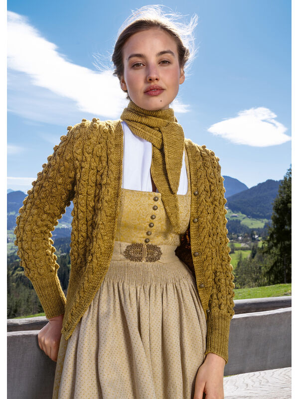 Lana Grossa HALSTUCH KRAUS RECHTS MIT KORDELRAND Cool Wool Vintage