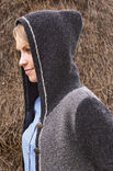 Lana Grossa DAMENJACKE MIT KAPUZE UND STREIFENBLENDEN Alta Moda Alpaca