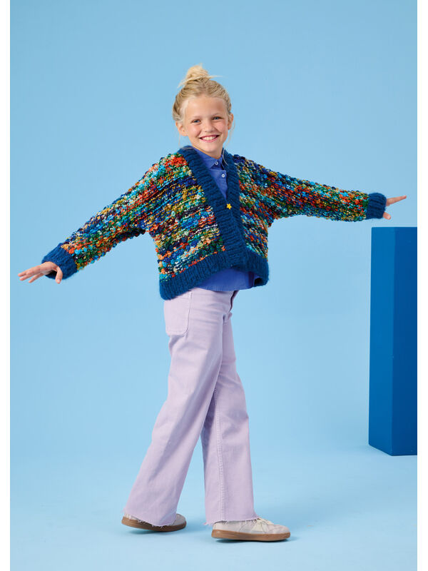 Lana Grossa NOPPENJACKE TOP-DOWN Crazy & Baby Furry