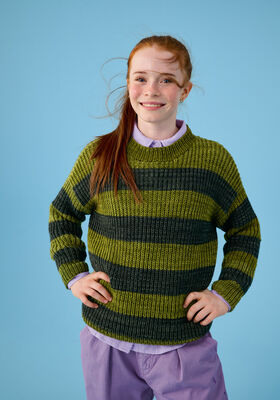 STREIFEN-PULLOVER Cool Wool Big Vintage von Lana Grossa