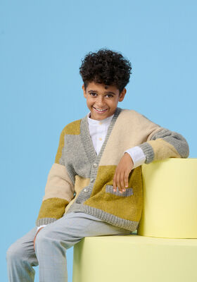 COLOR-BLOCK JACKE Cool Merino von Lana Grossa